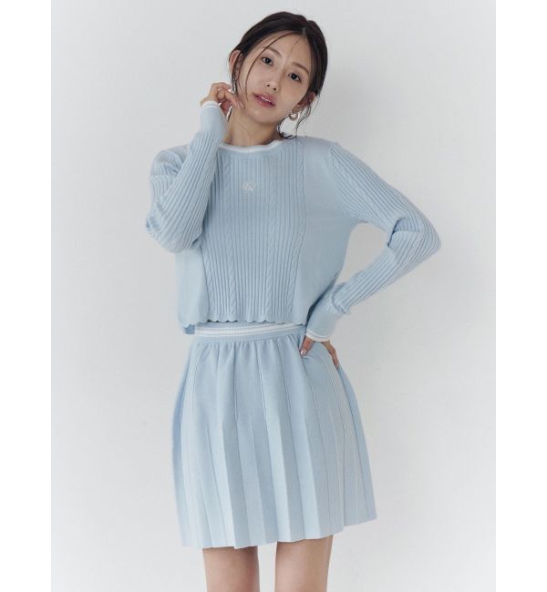 CALNAMUR「ニットプリーツミニスカート」|スカート|