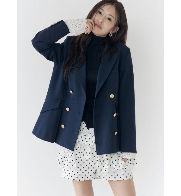 CALNAMUR「レーヨンハイネックドッキングトップス」|Tシャツ・カットソー|