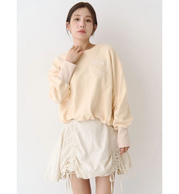 CALNAMUR「バックリボンスウェットトップス」|Tシャツ・カットソー|