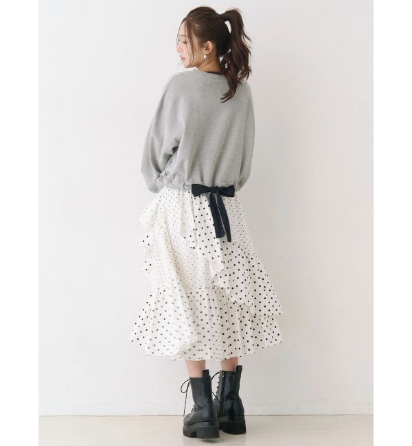 CALNAMUR「バックリボンスウェットトップス」|Tシャツ・カットソー|