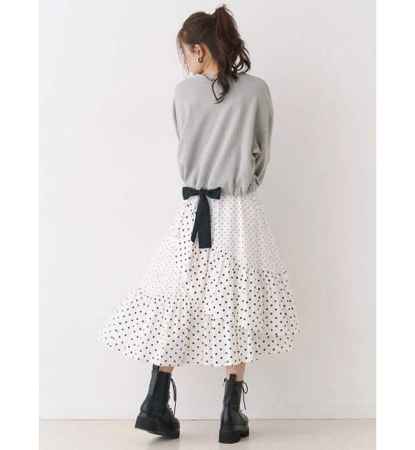 CALNAMUR「バックリボンスウェットトップス」|Tシャツ・カットソー|