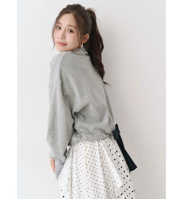 CALNAMUR「バックリボンスウェットトップス」|Tシャツ・カットソー|