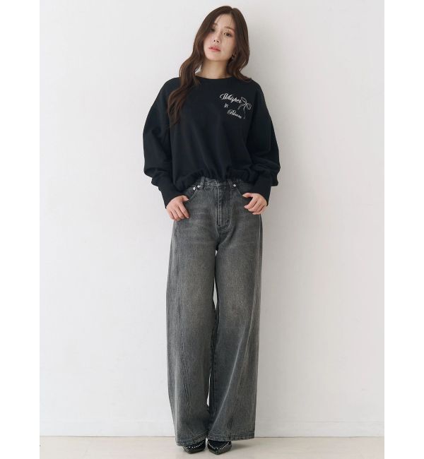 CALNAMUR「バックリボンスウェットトップス」|Tシャツ・カットソー|