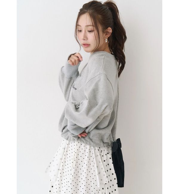 CALNAMUR「バックリボンスウェットトップス」|Tシャツ・カットソー|