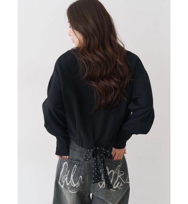 CALNAMUR「バックリボンスウェットトップス」|Tシャツ・カットソー|