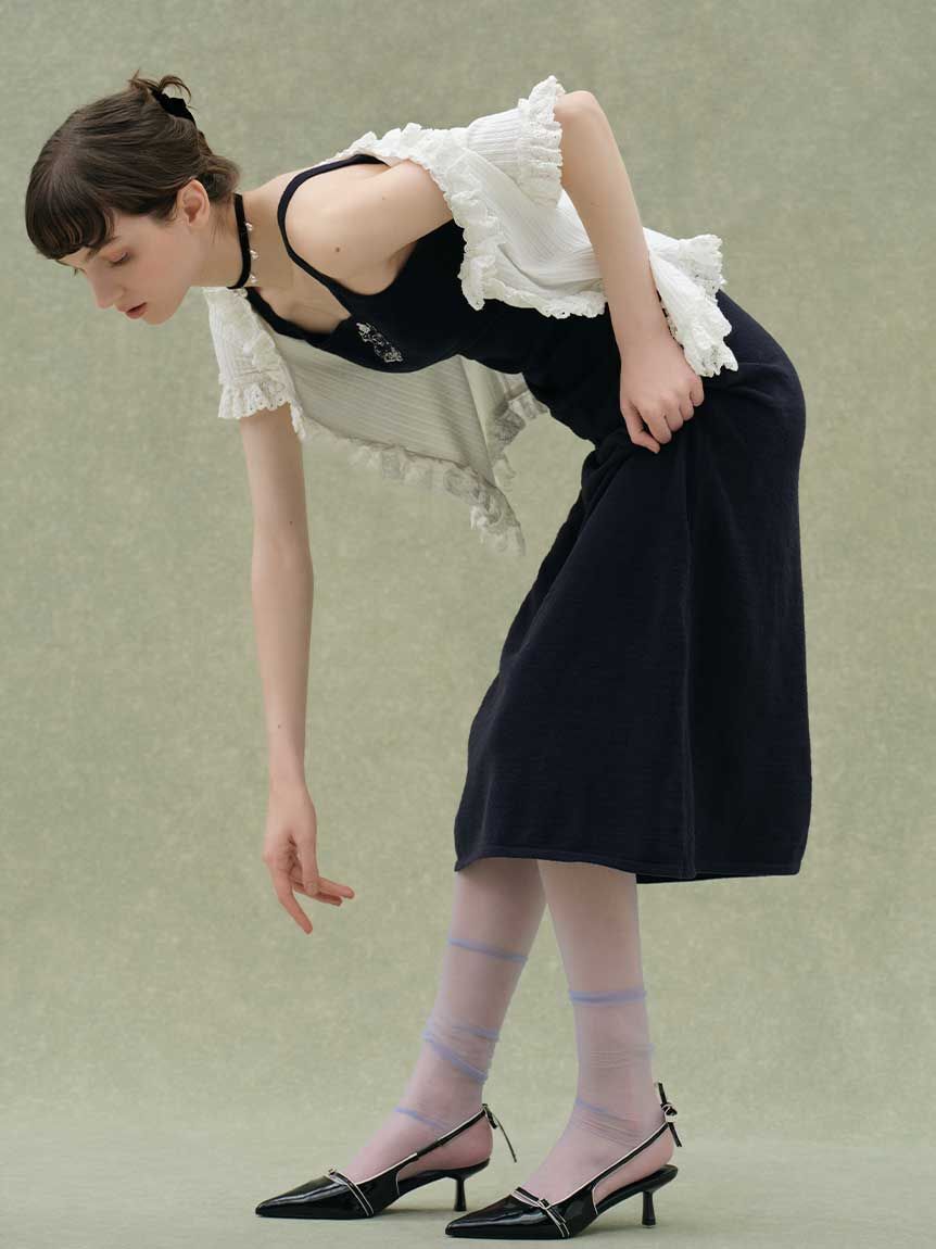 SNIDEL HOME「エンブレムニットキャミワンピース」|ルームウェア|