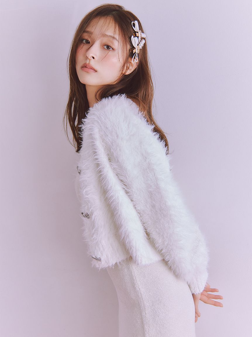 SNIDEL HOME「シャギーカーディガン&times;ワンピースセット」|ルームウェア|