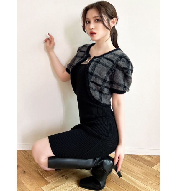 RESEXXY「シャギーアンサンブルニットワンピース」|ワンピース|