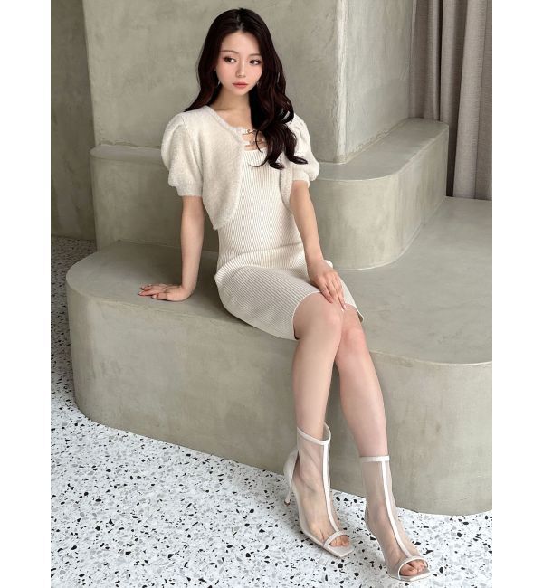 RESEXXY「シャギーアンサンブルニットワンピース」|ワンピース|