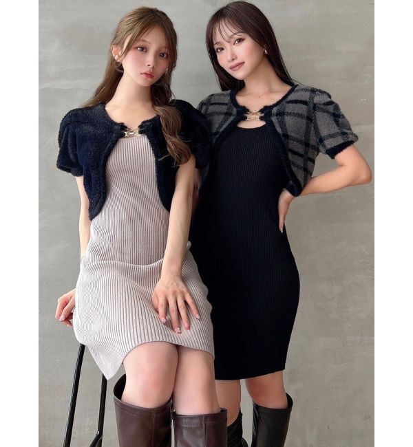 RESEXXY「シャギーアンサンブルニットワンピース」|ワンピース|