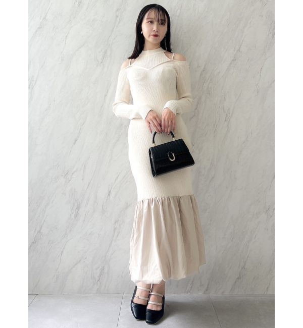 dazzlin「バブルヘムニットワンピース」|ワンピース|