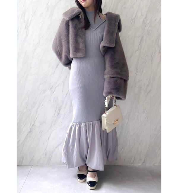 dazzlin「バブルヘムニットワンピース」|ワンピース|