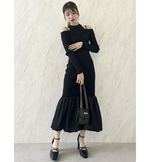 dazzlin「バブルヘムニットワンピース」|ワンピース|