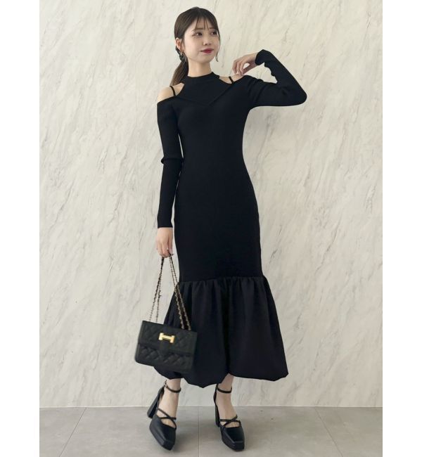 dazzlin「バブルヘムニットワンピース」|ワンピース|