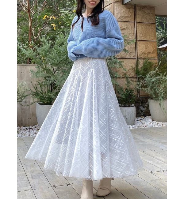 dazzlin「【再生産】スパンコールチュールスカート」|スカート|