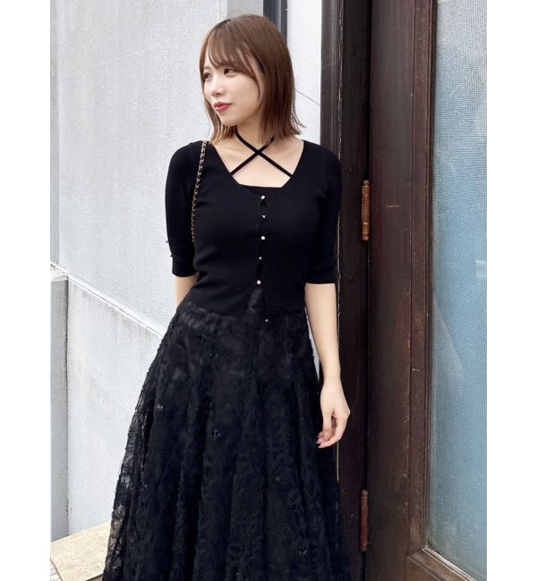 dazzlin「【再生産】スパンコールチュールスカート」|スカート|