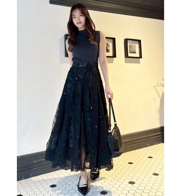 dazzlin「【再生産】スパンコールチュールスカート」|スカート|