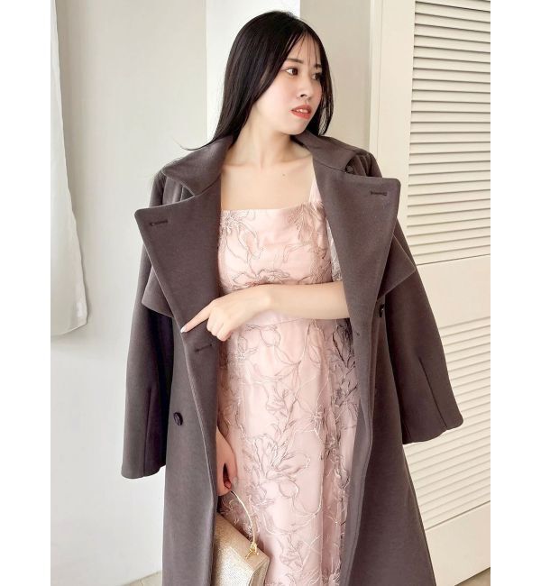 dazzlin「【藤井サチコラボ】ラメ刺繍チュール2WAYスリーブドレス」|ドレス|