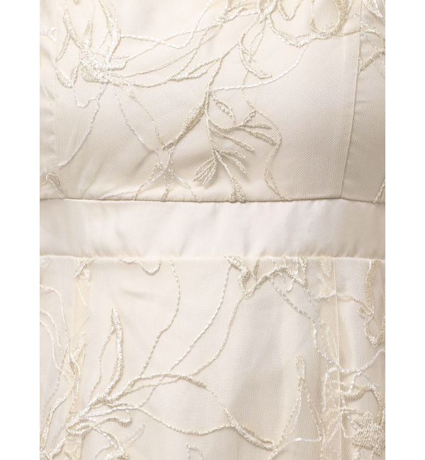 dazzlin「【藤井サチコラボ】ラメ刺繍チュール2WAYスリーブドレス」|ドレス|