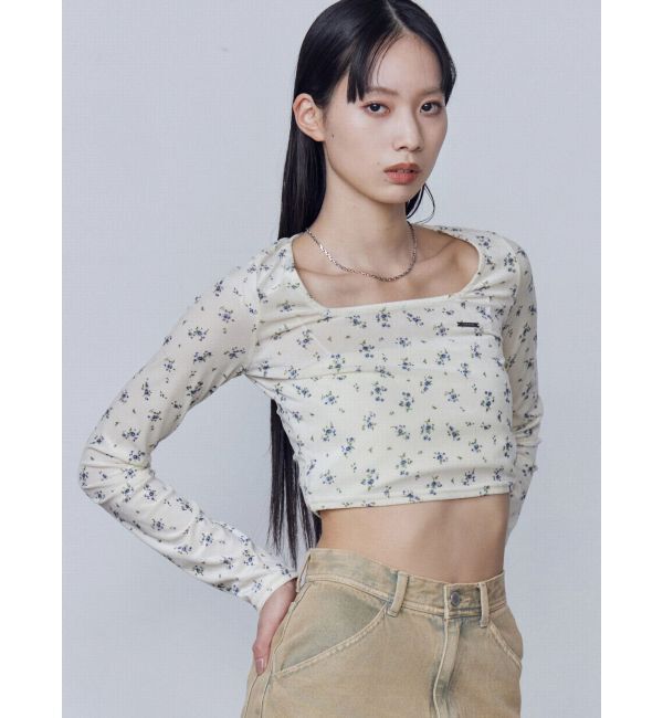 EMODA「シアーベロアプレートクロップトップ」|Tシャツ・カットソー|