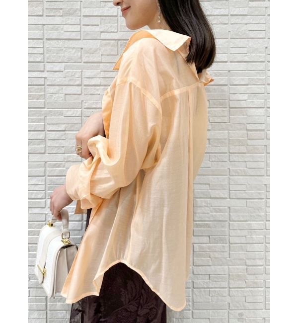 MERCURYDUO「バックスリットシアーシャツ」|シャツ・ブラウス|