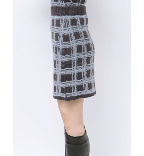 MERCURYDUO「チェックミニニットセットアップ」|ワンピース|