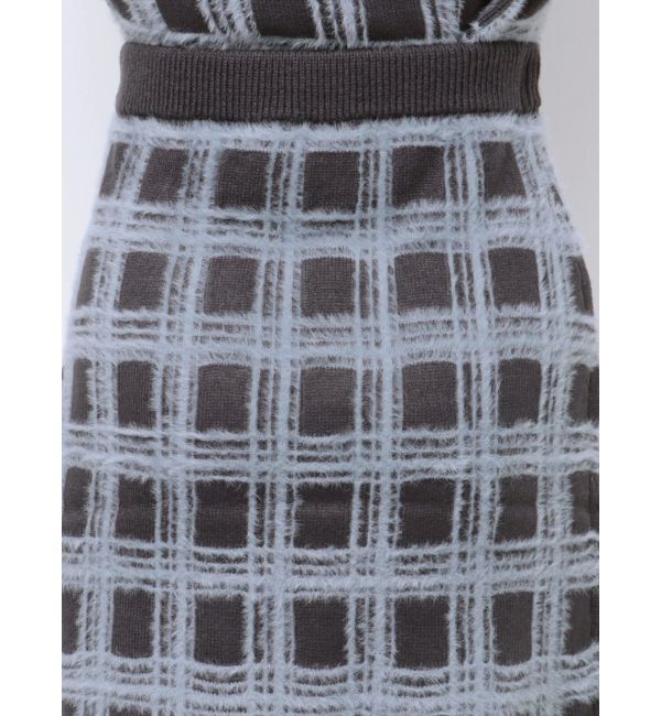 MERCURYDUO「チェックミニニットセットアップ」|ワンピース|