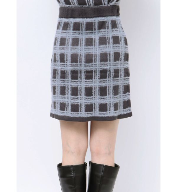 MERCURYDUO「チェックミニニットセットアップ」|ワンピース|