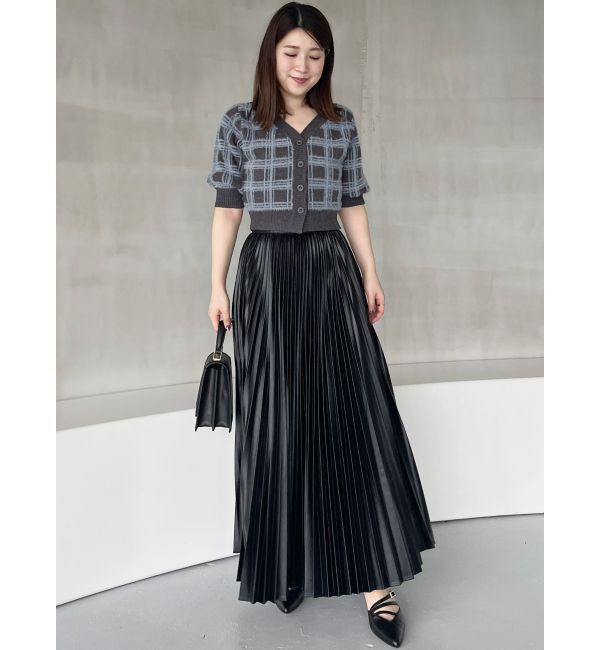 MERCURYDUO「チェックミニニットセットアップ」|ワンピース|