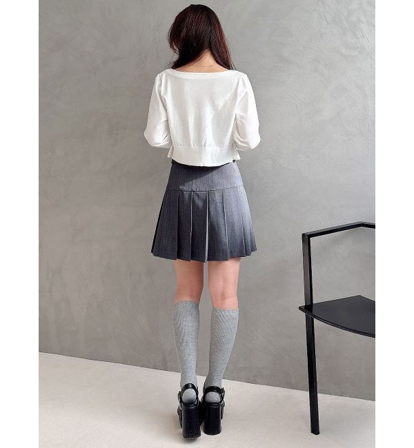 MERCURYDUO「ツイストプリーツミニスカパン」|スカート|