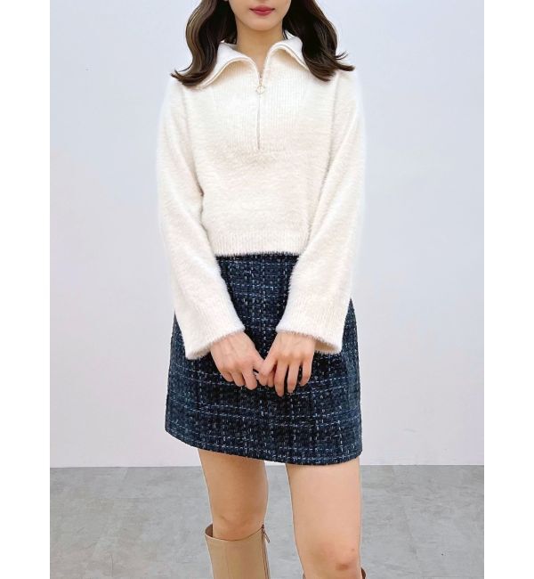 MERCURYDUO「オリジナルツイード台形ミニスカート」|スカート|
