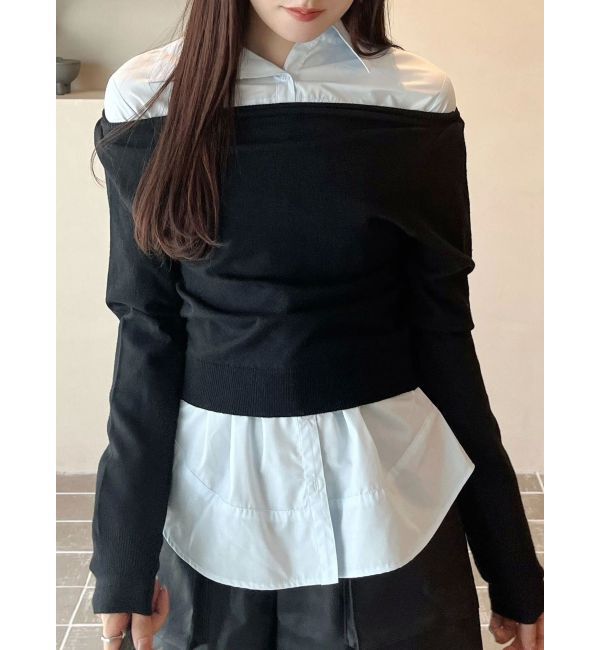 MERCURYDUO「3WAYボートネックニット」|ニット・セーター|