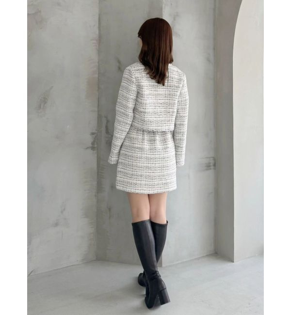 MERCURYDUO「ツイード台形ミニスカート」|スカート|