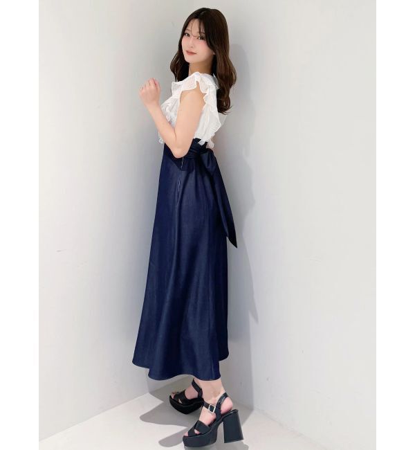 MERCURYDUO「2WAYラッフルブラウスドッキングワンピース」|ワンピース|