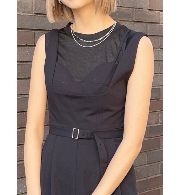 MURUA「セミシアーノースリカットトップス」|Tシャツ・カットソー|ブラック