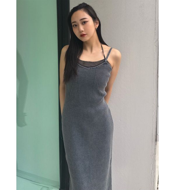 MURUA「レイヤードライクニットキャミワンピース」|ワンピース|