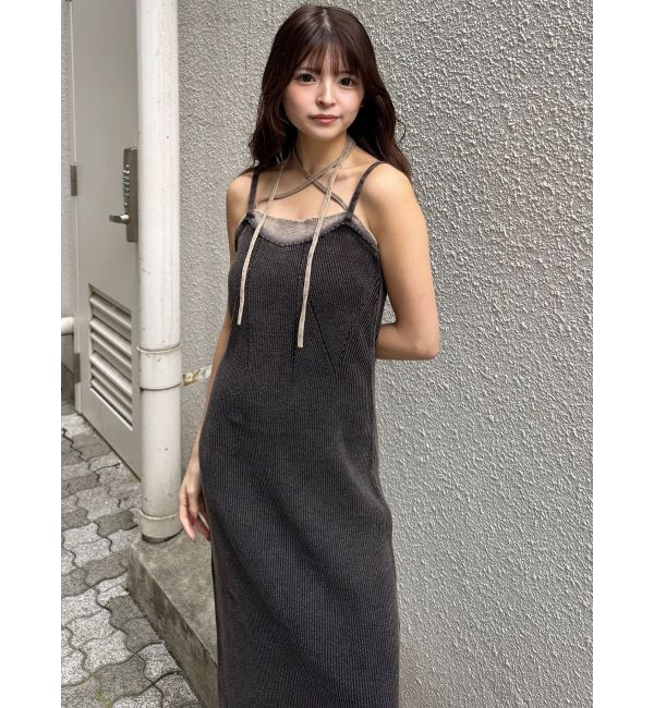 MURUA「レイヤードライクニットキャミワンピース」|ワンピース|