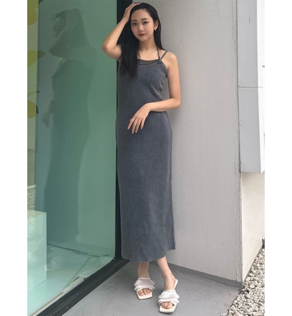 MURUA「レイヤードライクニットキャミワンピース」|ワンピース|