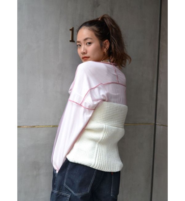 Ungrid「チュールショートロングスリーブTee」|Tシャツ・カットソー|