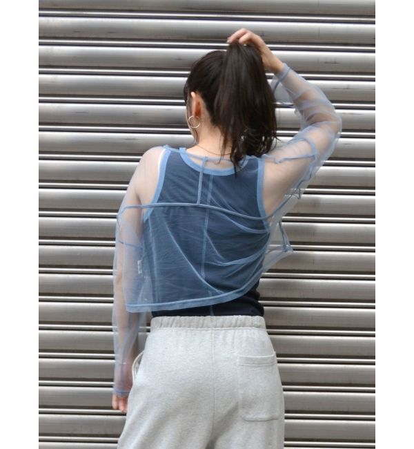 Ungrid「チュールショートロングスリーブTee」|Tシャツ・カットソー|