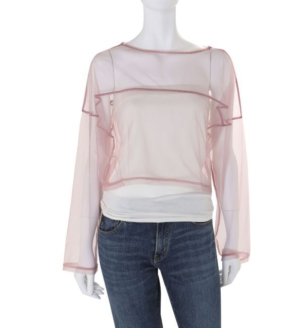 Ungrid「チュールショートロングスリーブTee」|Tシャツ・カットソー|