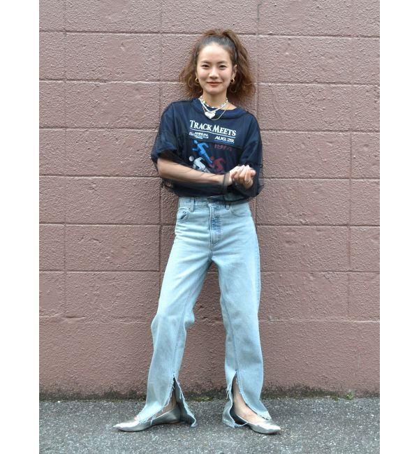 Ungrid「チュールショートロングスリーブTee」|Tシャツ・カットソー|