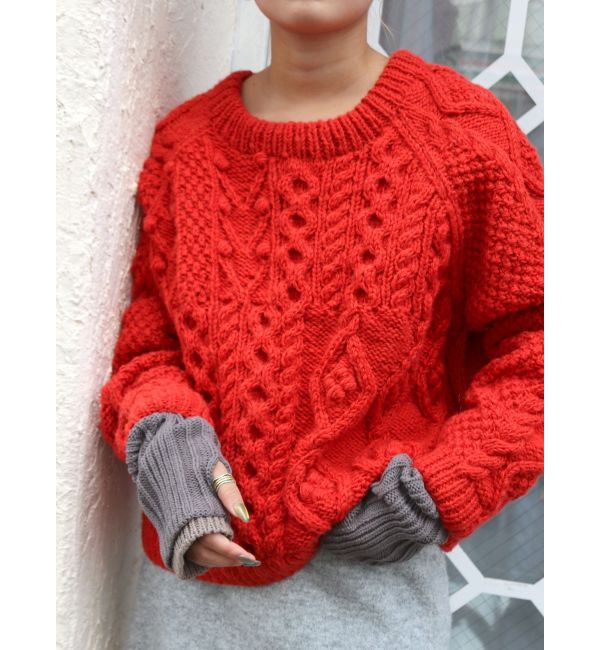 Ungrid「パッチワークケーブルルーズニット」|ニット・セーター|