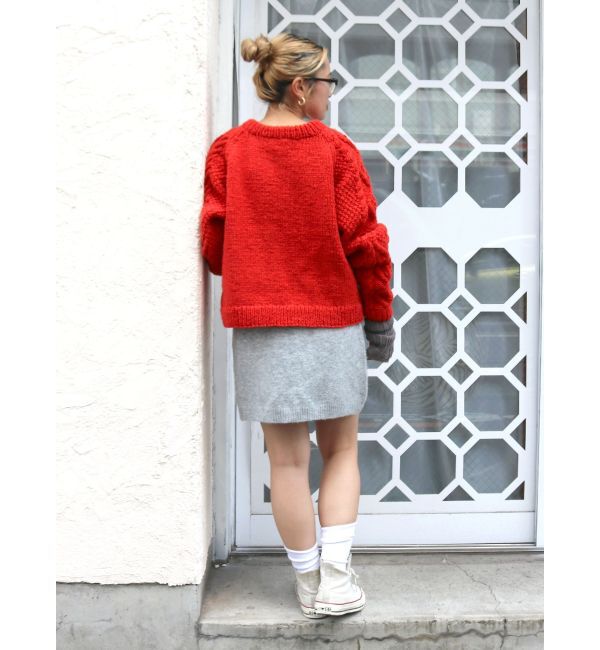 Ungrid「パッチワークケーブルルーズニット」|ニット・セーター|