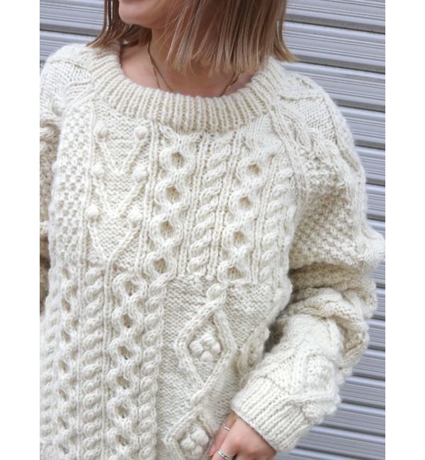 Ungrid「パッチワークケーブルルーズニット」|ニット・セーター|