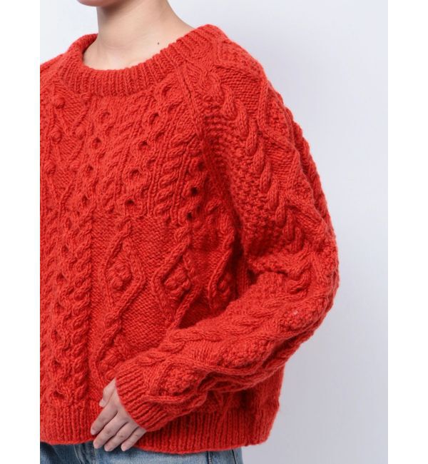 Ungrid「パッチワークケーブルルーズニット」|ニット・セーター|