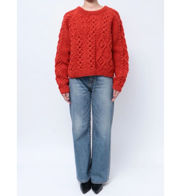 Ungrid「パッチワークケーブルルーズニット」|ニット・セーター|