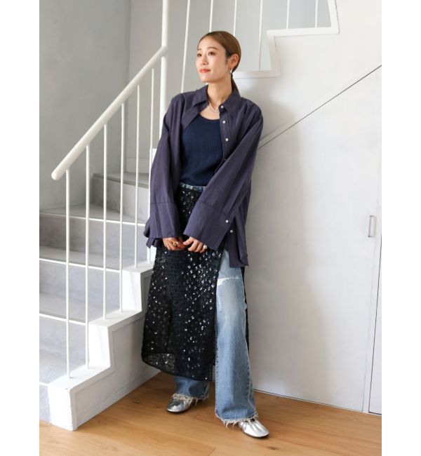 Ungrid「カットオフビッグシルエットシャツ」|シャツ・ブラウス|