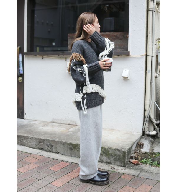 Ungrid「レースアップデザインルーズニット」|ニット・セーター|