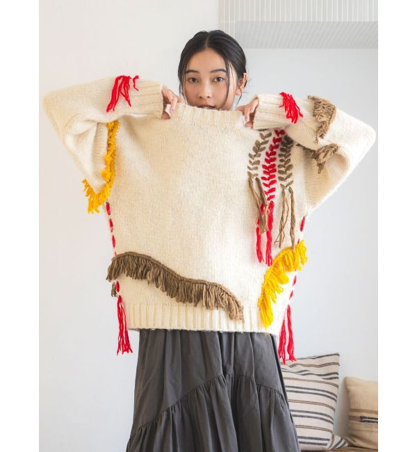 Ungrid「レースアップデザインルーズニット」|ニット・セーター|